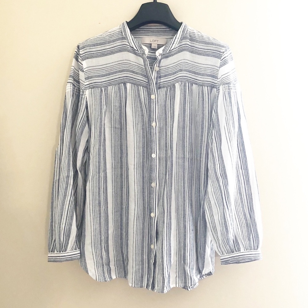 Loft western style button down shirt